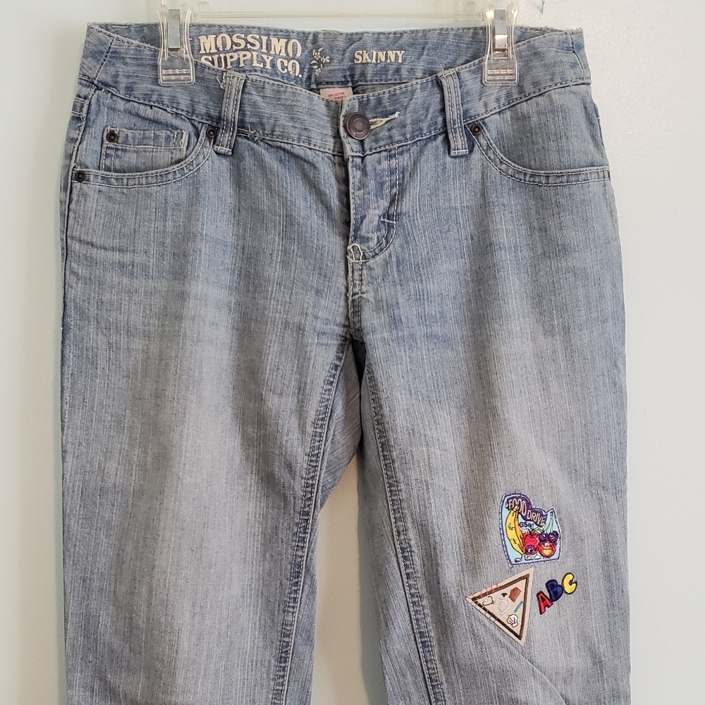 Mossimo Supply DIY Handsewn patch boyfriend jean
